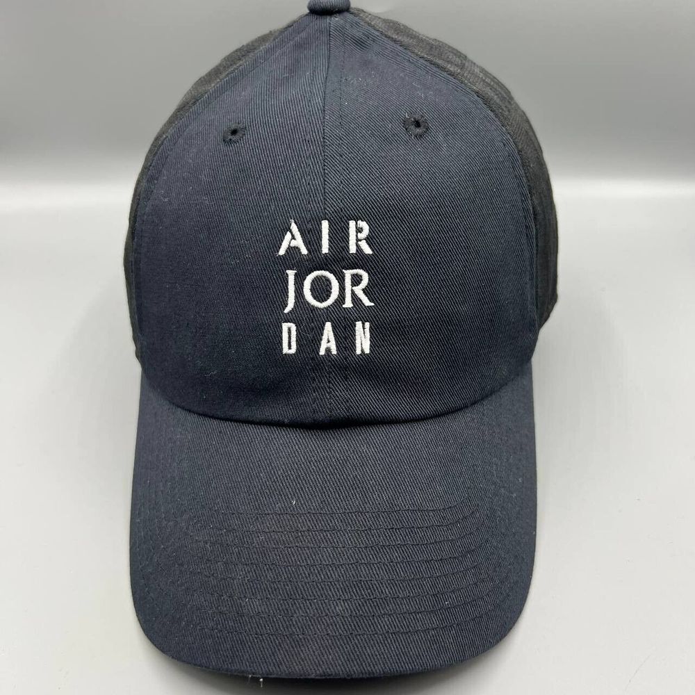 Air Jordan Hat Men‎ Black Embroidered Jumpman Strap Back Cap
